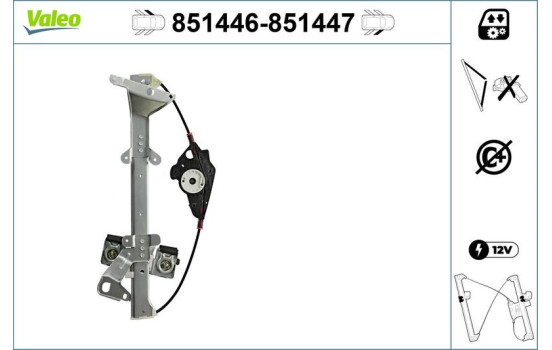 Lève-vitre 851446 Valeo, Image 2