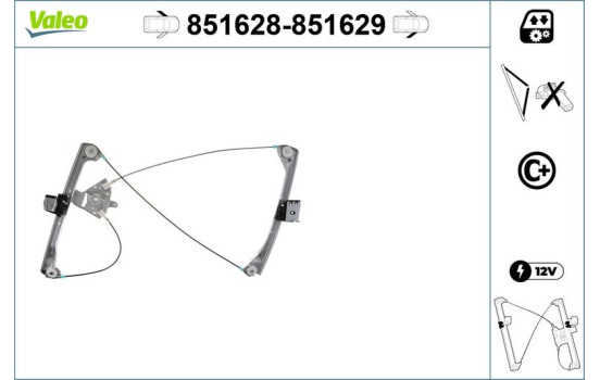 Lève-vitre 851629 Valeo, Image 2
