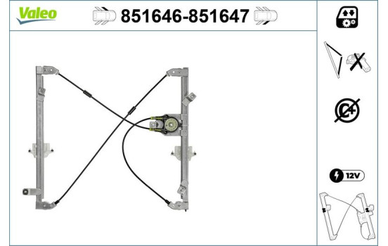 Lève-vitre 851646 Valeo, Image 2
