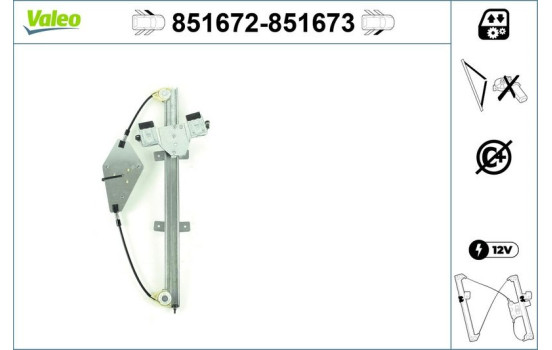Lève-vitre 851672 Valeo, Image 2