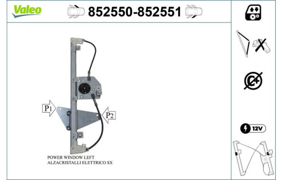 Lève-vitre 852550 Valeo, Image 2