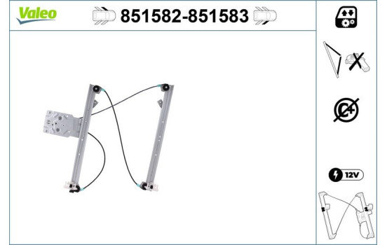 mécanisme de commande des fenêtres 851582 Valeo, Image 2
