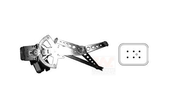 MECANISME DE FENETRE DROIT POUR MOTEUR ELECTRIQUE 4 portes 3766262 Van Wezel, Image 2