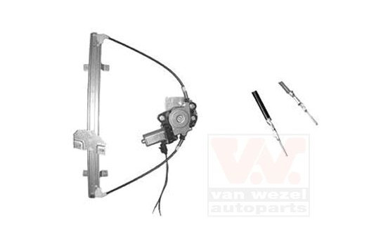 MECANISME DE FENETRE GAUCHE POUR MOTEUR ELECTRIQUE 4 portes 1837263 Van Wezel, Image 2