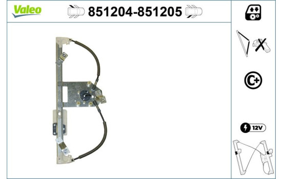 mécanisme de fonctionnement de la fenêtre 851204 Valeo, Image 2
