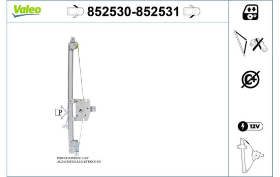 mécanisme de fonctionnement de la fenêtre 852530 Valeo