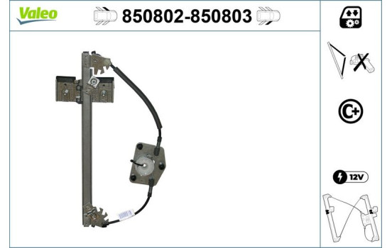 Mécanisme de lève-vitre 850802 Valeo, Image 2