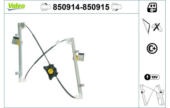 Mécanisme de lève-vitre 850914 Valeo, Image 2