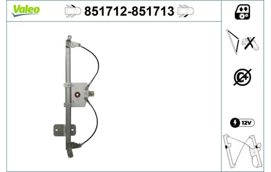 Mécanisme de lève-vitre 851712 Valeo, Image 2