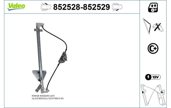 Mécanisme de lève-vitre 852528 Valeo, Image 2