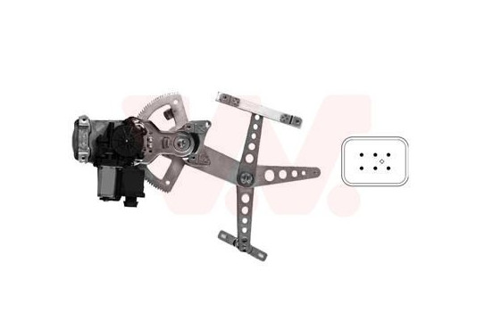 Mécanisme de lève-vitre avant gauche Van Wezel 3742261 (avec moteur) pour Opel Astra G, Image 2