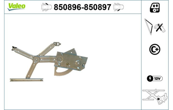 Régulateur de fenêtre 850896 Valeo, Image 2