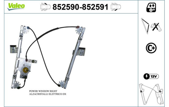 Régulateur de fenêtre 852590 Valeo, Image 2