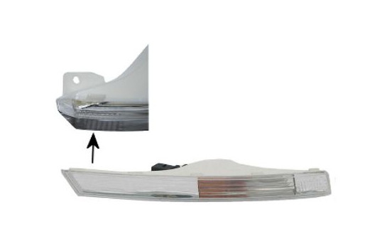 Clignotant latéral pour rétroviseur extérieur gauche BLANC 5839907 Van Wezel, Image 2
