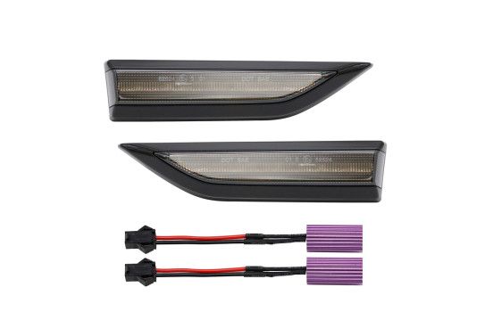 Clignotants latéraux à LED compatibles avec Volkswagen Caddy IV 2015-2020 - Teinte fumée - avec D, Image 2