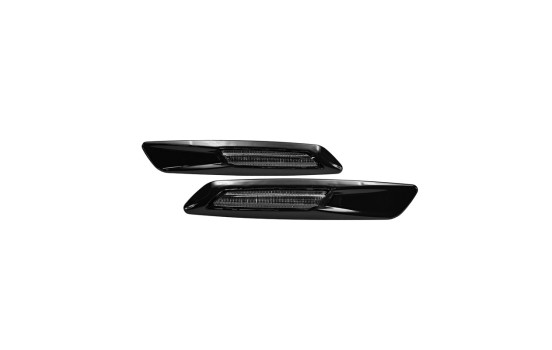 Clignotants latéraux à LED style F10 compatibles avec BMW Série 1 E8x / Série 3 E9x / Série 5 E6x - Fumé/B
