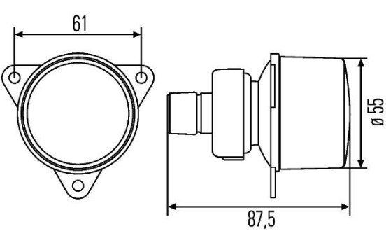 Feu clignotant 2BA 008 221-147 Hella, Image 2
