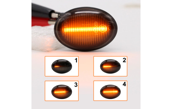 Jeu de clignotants latéraux à LED adaptés à différents modèles Alfa/Fiat/Ford/Lancia - Gris fumé - incl., Image 7