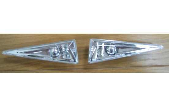 Jeu de clignotants latéraux compatibles avec Renault Megane II 2002-2008 - Transparent