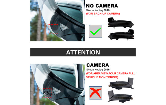 Jeu de clignotants LED pour rétroviseurs latéraux - convient pour Skoda Karoq 2017- & Kodiaq 2017- - Fumée - y co, Image 10
