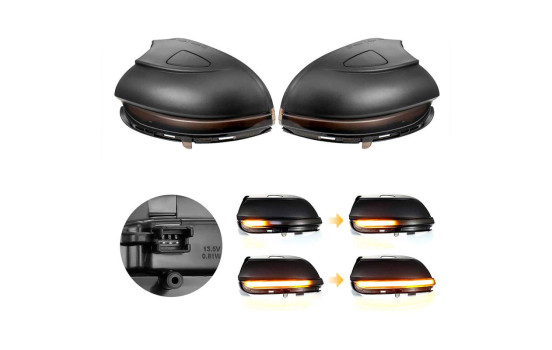 Set Clignotants de rétroviseurs à LED - Volkswagen Golf VI 2008-2012 & Touran 2010-2015 - Fumée - incl., Image 5