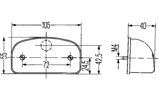Feu éclaireur de plaque 2KA 001 386-231 Hella