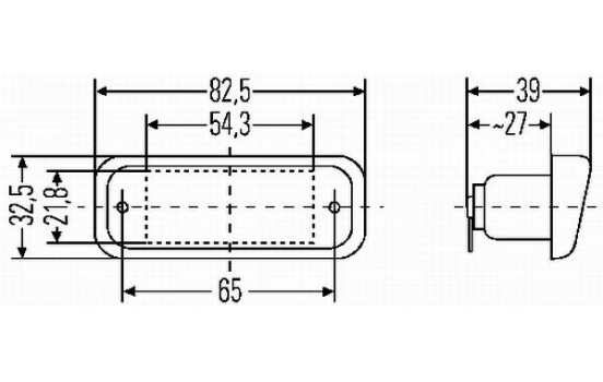 Feu éclaireur de plaque 2KA 005 049-017 Hella