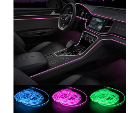 Éclairage d'ambiance intérieur à LED multicolores AutoStyle, 10 pièces, avec contrôle par application et optiqu, Image 6