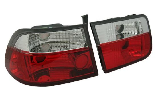Feu arrière compatible avec Honda Civic Coupé 1996-2001 - Rouge/Transparent DL HOR25 AutoStyle