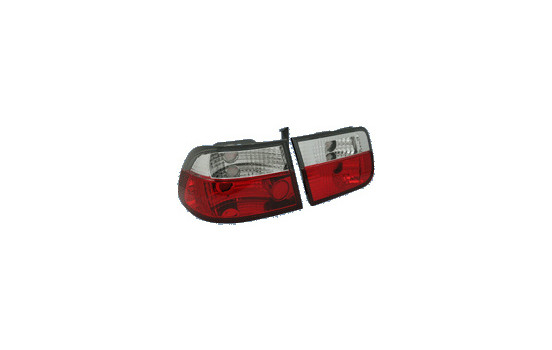 Feu arrière compatible avec Honda Civic Coupé 1996-2001 - Rouge/Transparent DL HOR25 AutoStyle, Image 2