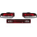 Feu arrière compatible avec Nissan Silvia S13 (180SX) - Rouge/Transparent (3 pièces) DL NIR07 AutoStyle