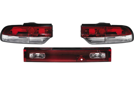 Feu arrière compatible avec Nissan Silvia S13 (180SX) - Rouge/Transparent (3 pièces) DL NIR07 AutoStyle