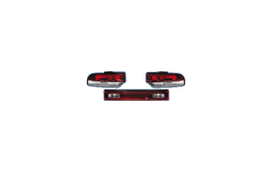 Feu arrière compatible avec Nissan Silvia S13 (180SX) - Rouge/Transparent (3 pièces) DL NIR07 AutoStyle, Image 2