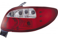 Feu arrière compatible avec Peugeot 206 (sauf CC/SW) - Rouge/Transparent DL PER39 AutoStyle
