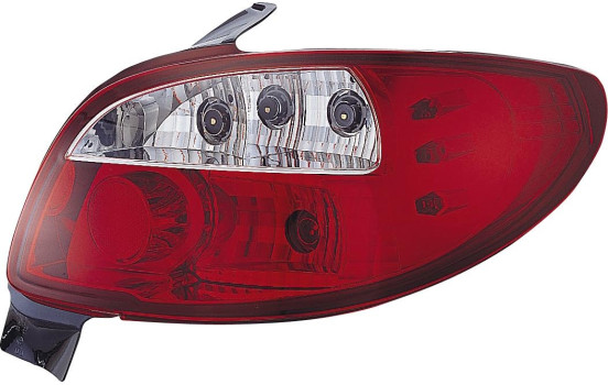 Feu arrière compatible avec Peugeot 206 (sauf CC/SW) - Rouge/Transparent DL PER39 AutoStyle