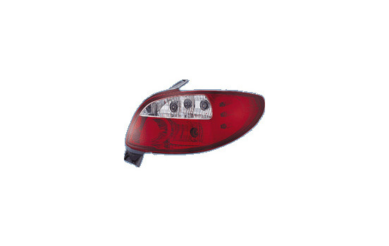 Feu arrière compatible avec Peugeot 206 (sauf CC/SW) - Rouge/Transparent DL PER39 AutoStyle, Image 2
