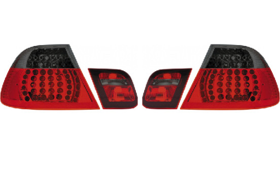 Feux arrière à LED compatibles avec BMW Série 3 E46 Berline 1998-2001 - Rouge/Fumé DL BMR26S AutoStyle