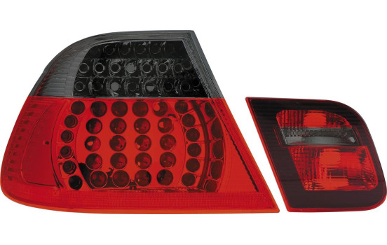 Feux arrière à LED compatibles avec BMW Série 3 E46 Berline 1998-2001 - Rouge/Fumé DL BMR26S AutoStyle, Image 2