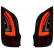 Feux arrière à LED compatibles avec Seat Mii 2011- - Noir/Fumé/Or DL SER21SG AutoStyle