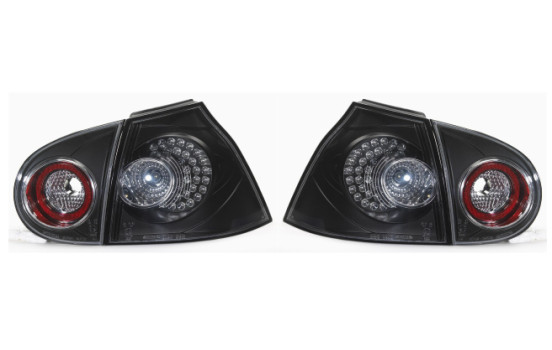 Feux arrière à LED compatibles avec Volkswagen Golf V 2003-2008 (hors Variant) - Noir DL VWR48LB AutoStyle