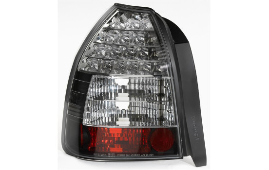 Feux arrière à LED noirs, compatibles avec Honda Civic HB 3 portes (1996-2001). DL HOR36LB AutoStyle