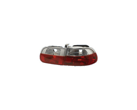 Feux arrière compatibles avec Honda Civic HB 3 portes 1992-1995 - Rouge/Cristal DL HOR23 AutoStyle