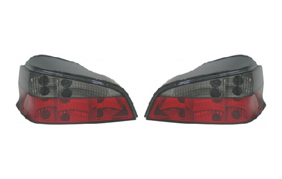 Jeu de Feux Arrières adaptable à Peugeot 106 1996- - Rouge/Fumé DL PER38S AutoStyle