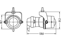 Projecteur antibrouillard 1NL 008 090-031 Hella