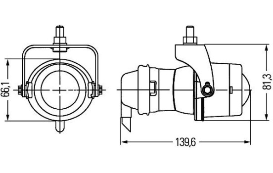 Projecteur antibrouillard 1NL 008 090-031 Hella