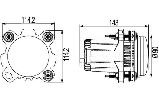 Phare.diml./DRL/pos.Ø90mm LED 9-33V,FEP 1BL 012 488-021 Hella, Image 3