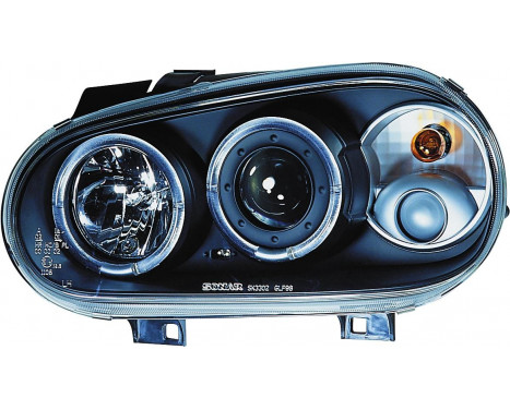 Jeu de phares pour Volkswagen Golf IV 1998-2003 - Noir - Angel-Eyes inclus, Image 2