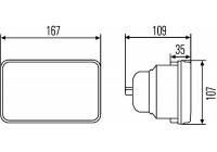 Optique, phare 1AB 003 177-071 Hella