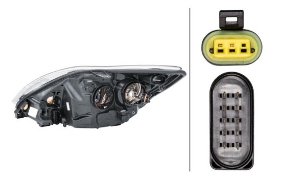 Phare Ford Focus II (DA_) 08- re Xenon 1EL 354 807-021 Hella, Image 2