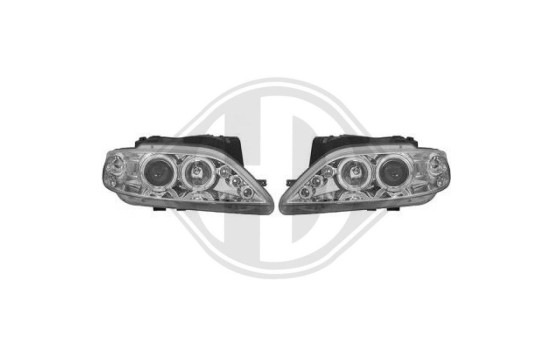 Phares adaptés pour Citroen Xsara 1997-2000 Chrome Angel Eyes 4070480 Diederichs, Image 3